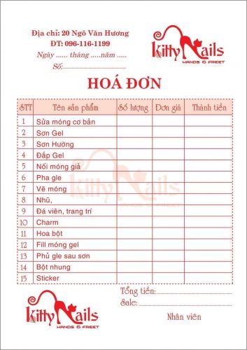 In hóa đơn bán lẻ 3 liên rẻ tại Hà Nội