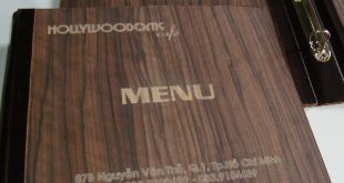 In menu bìa gỗ cao cấp cho nhà hàng khách sạn